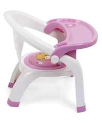 Plastic Dinning Chair - 12 Month to 24 Months, Ease the weaning phase and inculcate proper dining manners with Light weight Baby Dining Chair - PINK