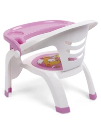 Plastic Dinning Chair - 12 Month to 24 Months, Ease the weaning phase and inculcate proper dining manners with Light weight Baby Dining Chair - PINK