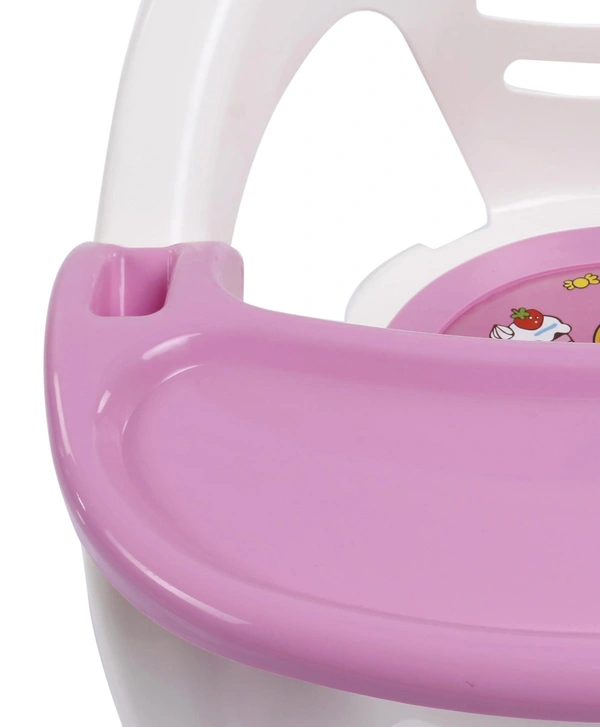 Plastic Dinning Chair - 12 Month to 24 Months, Ease the weaning phase and inculcate proper dining manners with Light weight Baby Dining Chair - PINK