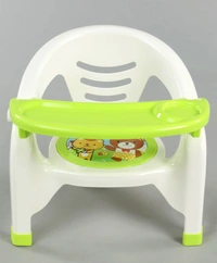 Plastic Dinning Chair - 12 Month to 24 Months, Ease the weaning phase and inculcate proper dining manners with Light weight Baby Dining Chair - GREEN