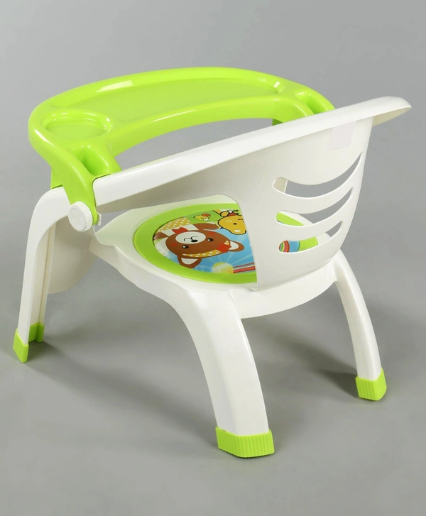Plastic Dinning Chair - 12 Month to 24 Months, Ease the weaning phase and inculcate proper dining manners with Light weight Baby Dining Chair - GREEN