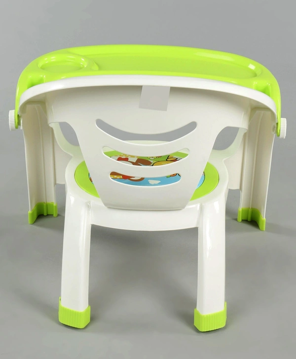 Plastic Dinning Chair - 12 Month to 24 Months, Ease the weaning phase and inculcate proper dining manners with Light weight Baby Dining Chair - GREEN