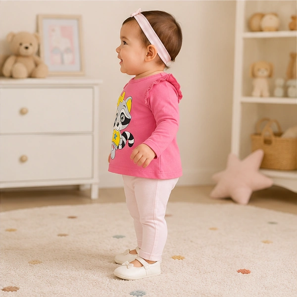 Baby Girls Top & Leggings Set 002-6 - 6-12 Months