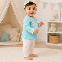 Baby Girls Top & Leggings Set 005-0 - 0-6 Months