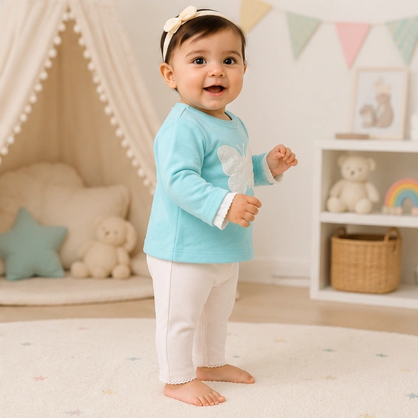 Baby Girls Top & Leggings Set 005-0 - 0-6 Months