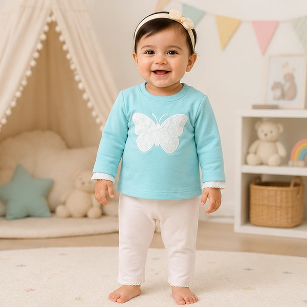 Baby Girls Top & Leggings Set 005-0 - 0-6 Months