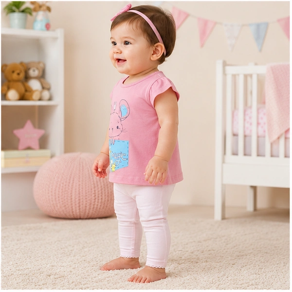 Baby Girls Top & Leggings Set 008-0 - 0-6 Months