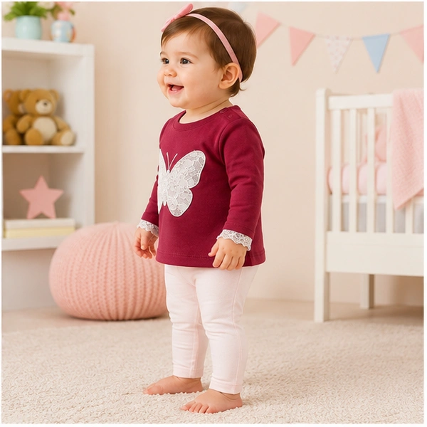 Baby Girls Top & Leggings Set 010-0 - 0-6 Months