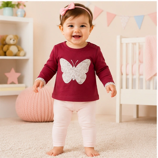 Baby Girls Top & Leggings Set 010-0 - 0-6 Months