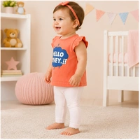 Baby Girls Top & Leggings Set 015-3 - 0-6 Months
