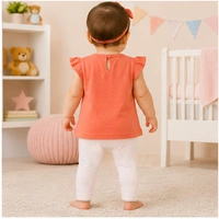 Baby Girls Top & Leggings Set 015-3 - 0-6 Months