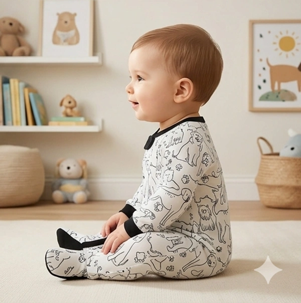 Surplus Baby Organic Cotton Romper for Babies-021 - 0-3 months