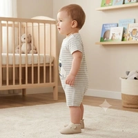 Surplus Baby Organic Cotton Romper for Babies-118 - 6-9 Months