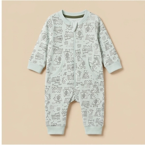 Surplus Baby Organic Cotton Romper for Babies-045 - 0-3 Months