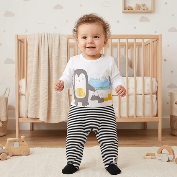 Surplus Baby Organic Cotton Romper for Babies-031 - 0-3 Months