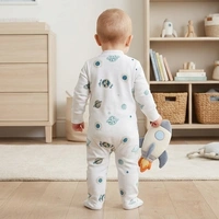 Surplus Baby Organic Cotton Romper for Babies-058 - 0-3 Months
