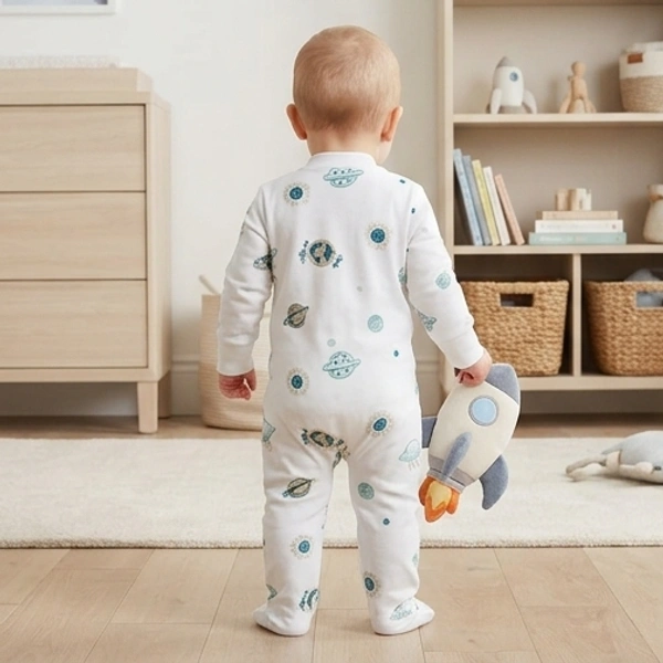 Surplus Baby Organic Cotton Romper for Babies-058 - 0-3 Months