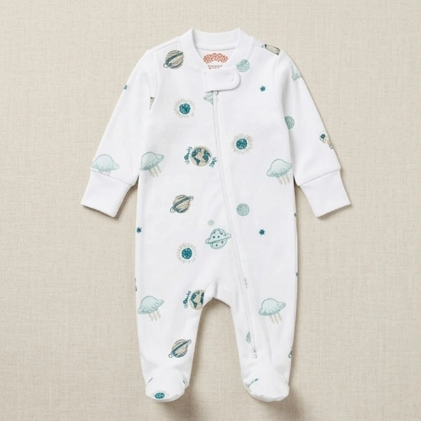 Surplus Baby Organic Cotton Romper for Babies-058 - 0-3 Months