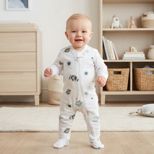 Surplus Baby Organic Cotton Romper for Babies-058 - 0-3 Months