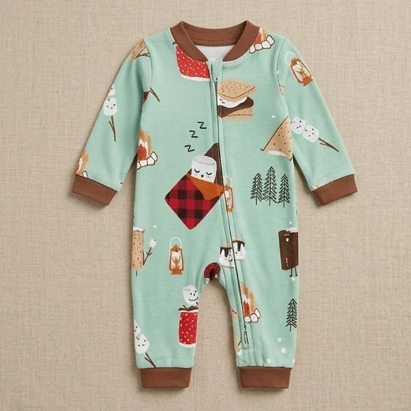 Surplus Baby Organic Cotton Romper for Babies-053 - 0-3 Months