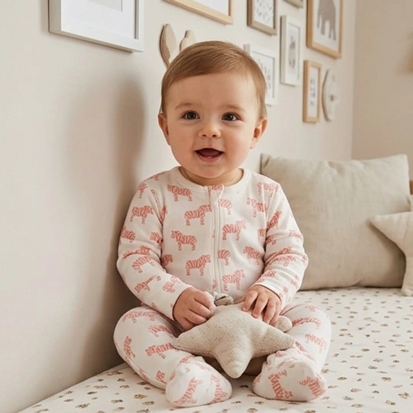 Surplus Baby Organic Cotton Romper for Babies-161 - 9-12 Months