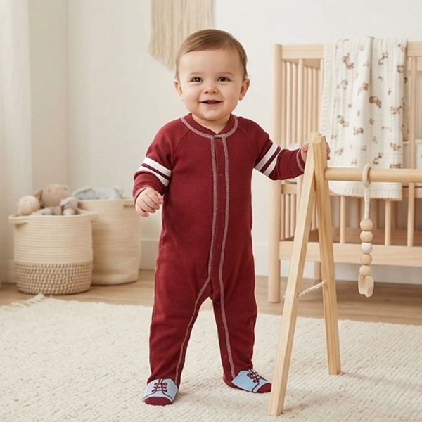 Surplus Baby Organic Cotton Romper for Babies-064 - 0-3 Months