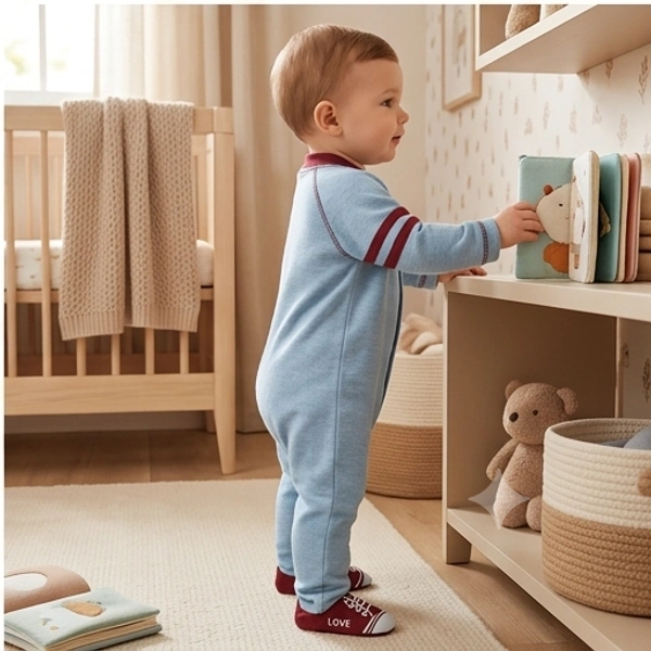 Surplus Baby Organic Cotton Romper for Babies-048 - 0-3 Months
