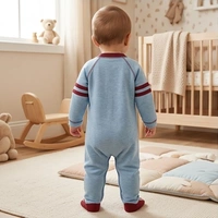 Surplus Baby Organic Cotton Romper for Babies-048 - 0-3 Months