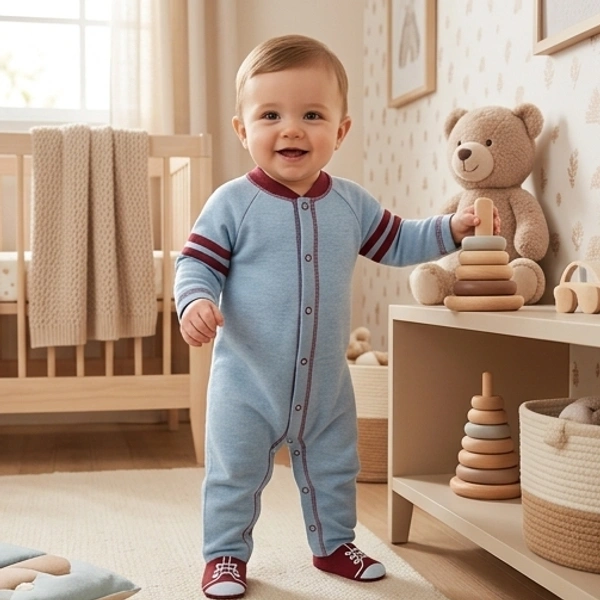 Surplus Baby Organic Cotton Romper for Babies-048 - 0-3 Months