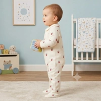 Surplus Baby Organic Cotton Romper for Babies-084 - 3-6 Months