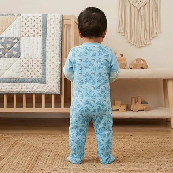 Surplus Baby Organic Cotton Romper for Babies-153 - 9-12 Months