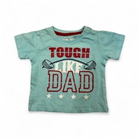 Aqua Blue Weightlifting Slogan Tee - 0-6 Months