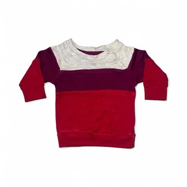 Tri-Color Block Raglan Baby Sweatshirt - 0-6 Months