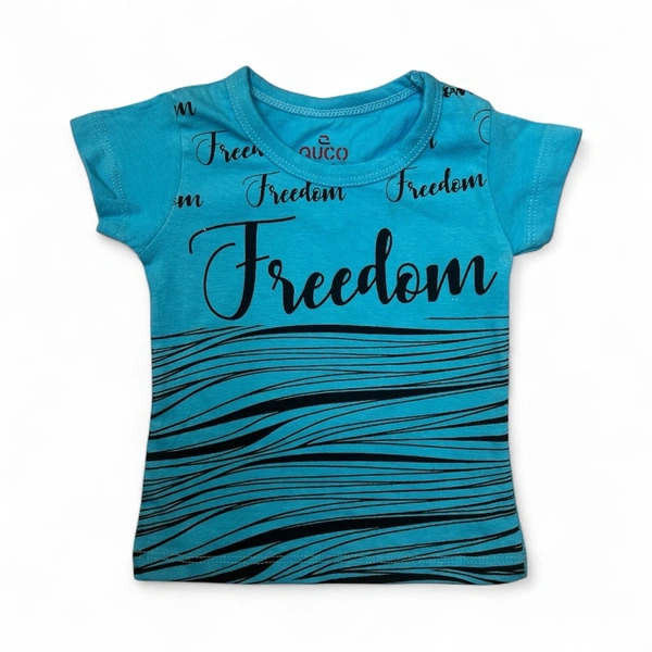 QUCO Aqua "Freedom" Flow Graphic Tee - 0-6 Months