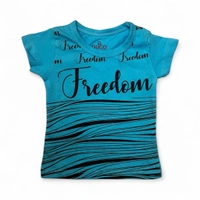 QUCO Aqua "Freedom" Flow Graphic Tee - 0-6 Months