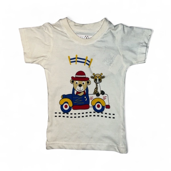 Bear and Giraffe on Safari Truck" T-Shirt - 0-6 Months