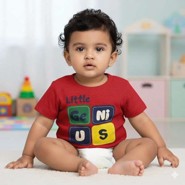 Little Genius" Block-Letter T-Shirt - 0-6 Months
