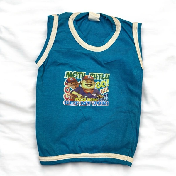 Motu Patlu Themed Child's Vest / Sleeveless T-shirt - 6-12 Months