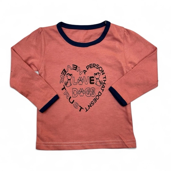 'Never Trust' Dog Lover Graphic Long-Sleeve T-Shirt (Dusty Rose Pink)
 - 6-12 Months