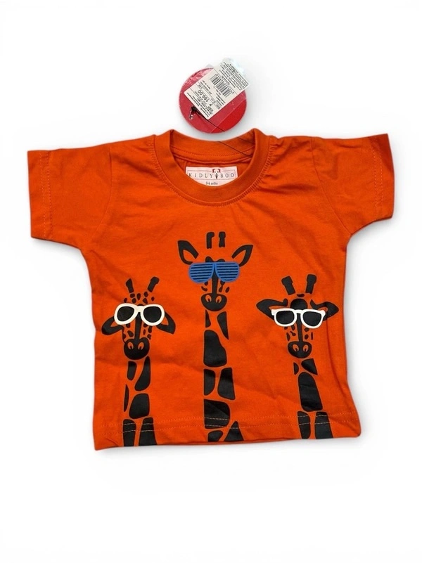 Trio of Giraffes Infant T-Shirt – Burnt Orange - 0-6 Months