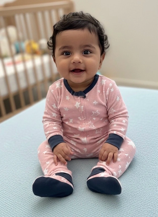 Surplus Baby Organic Cotton Ribbed Romper 036 for Newborns (0–3M | 3–6M | 6–9M | 9–12M)