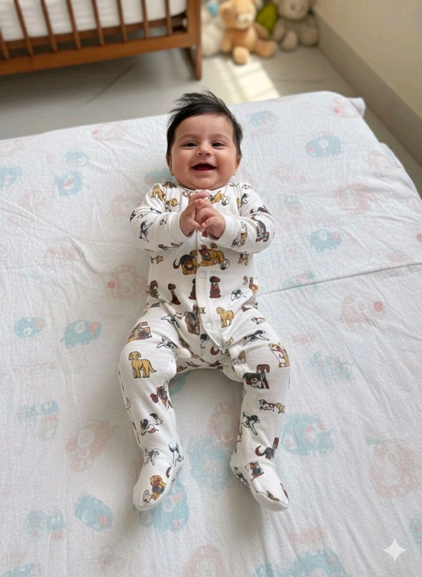 Surplus Baby Organic Cotton Ribbed Romper (050 )for Newborns (0–3M | 3–6M | 6–9M | 9–12M) - 0-3 Months - 3-6 Months - 3-6 Months