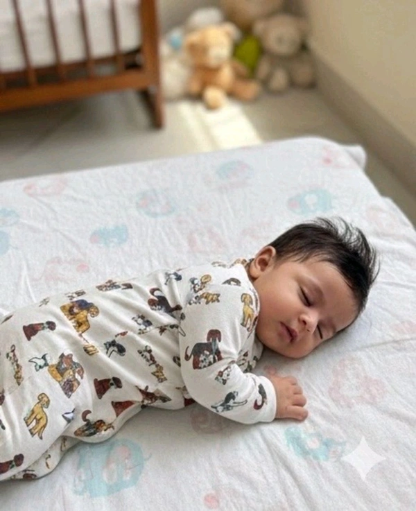 Surplus Baby Organic Cotton Ribbed Romper (050 )for Newborns (0–3M | 3–6M | 6–9M | 9–12M) - 0-3 Months - 3-6 Months - 3-6 Months