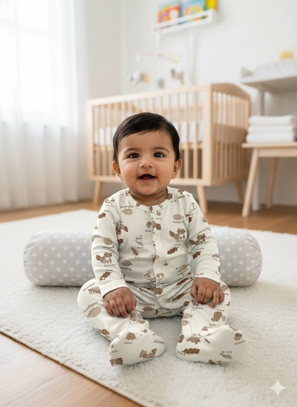 Surplus Baby Organic Cotton Ribbed Romper 145 for Newborns (0–3M | 3–6M | 6–9M | 9–12M) - 0-3 Months - 0-3 Months - 0-3 Months - 0-3 Months - 0-3 Months - 0-3 Months - 0-3 Months - 0-3 Months - 0-3 Months