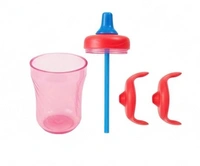 3-in-1 Transition Spout & Straw Sipper
The Versatile First Cup for Tiny Hands - Pink, pack of 1