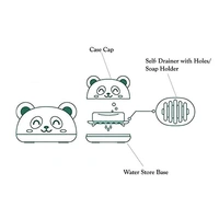 Cartoon Soap Case Bathtub Soap Box, Soap Dish Holder for Kids, Bathroom Soap Stand, Soap Stand with Cover