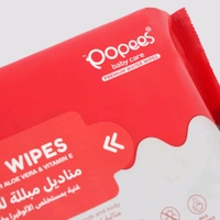 Popees Anti-bacterial Vitamin E & Aloe Vera Baby Wet Wipes-70 PCS