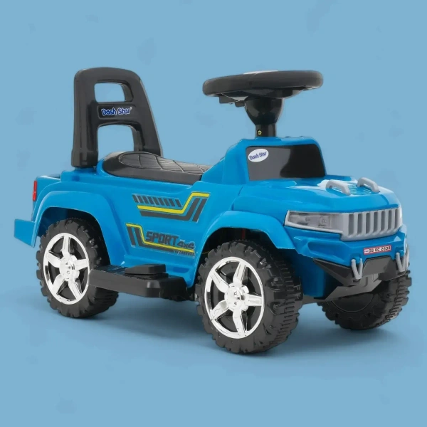 JeepEV Electric Ride-On Car for Kids | Baby Push Ride-On Jeep | Battery Operated Toy Car with LED Lights & Music