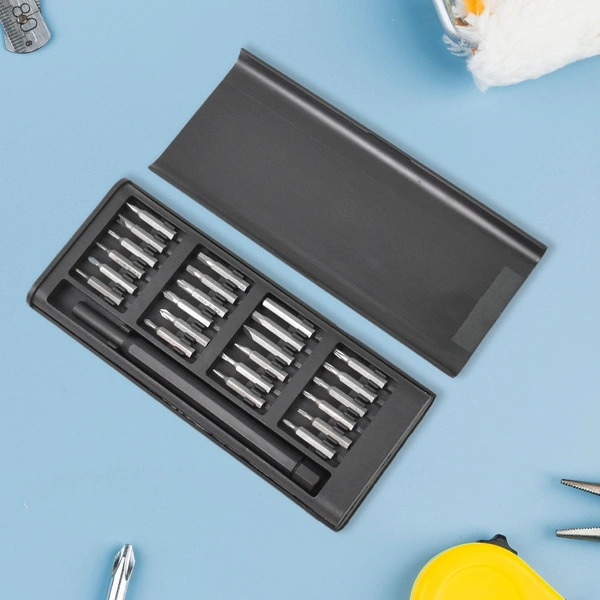 Plastic 24 in 1 Precision Screwdriver plastic , Screwdriver Tool Set, Driver Bits Storage Box, Repair Tool Kit for Electronics Computer Tablet iPhone Watch Magnetic Mini Repair Tool Kit for Phone, Computer, Watch, Laptop, Macbook, Game Console, Eyeglass, Electronic (24 Pcs)