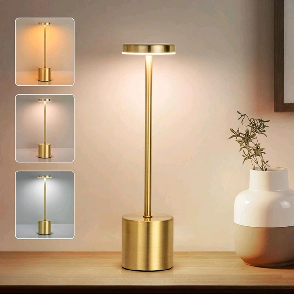 Cordless Table Lamp Rechargeable, Portable LED lamp,5000mAh Battery - 3 Color Dimmable Lighting